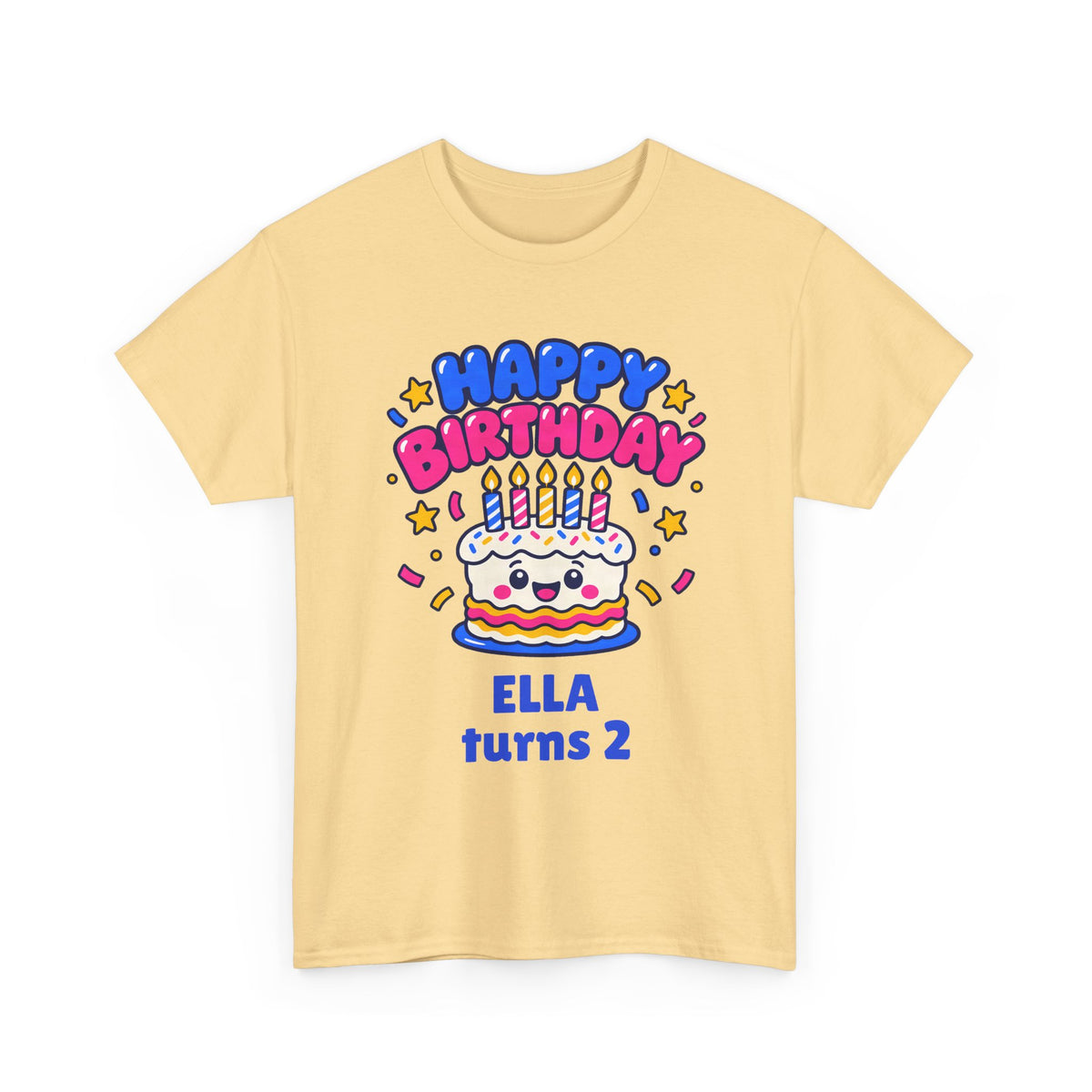 Personalized Birthday Cake Shirt – Add Name & Age