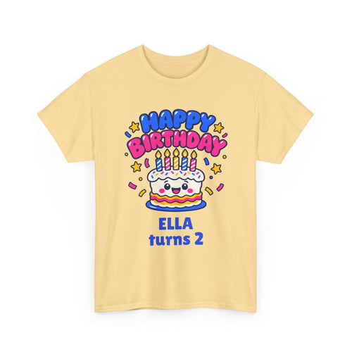 Personalized Birthday Cake Shirt – Add Name & Age
