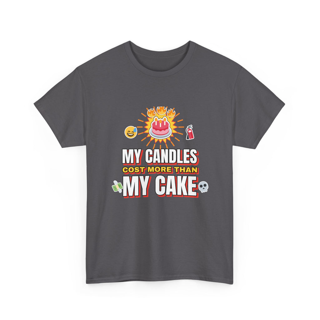 My Candles Cost More Than My Cake Funny Birthday shirt – Gildan tee by Happywear