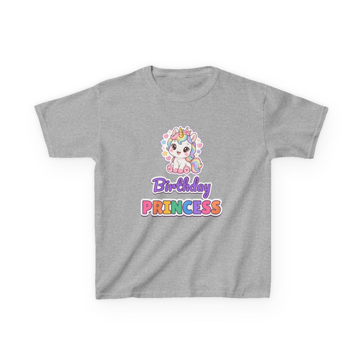 Birthday Princess Unicorn birthday shirt – kids Gildan tee by Happywear