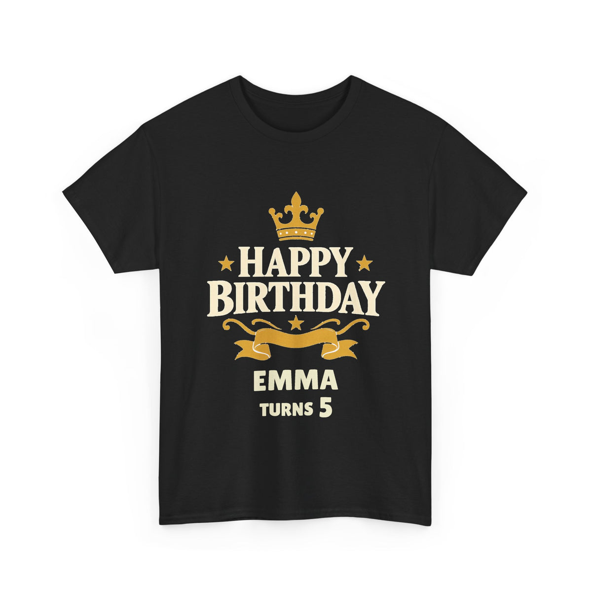 Personalized Royal Crown birthday shirt with custom name and age – Happywear
