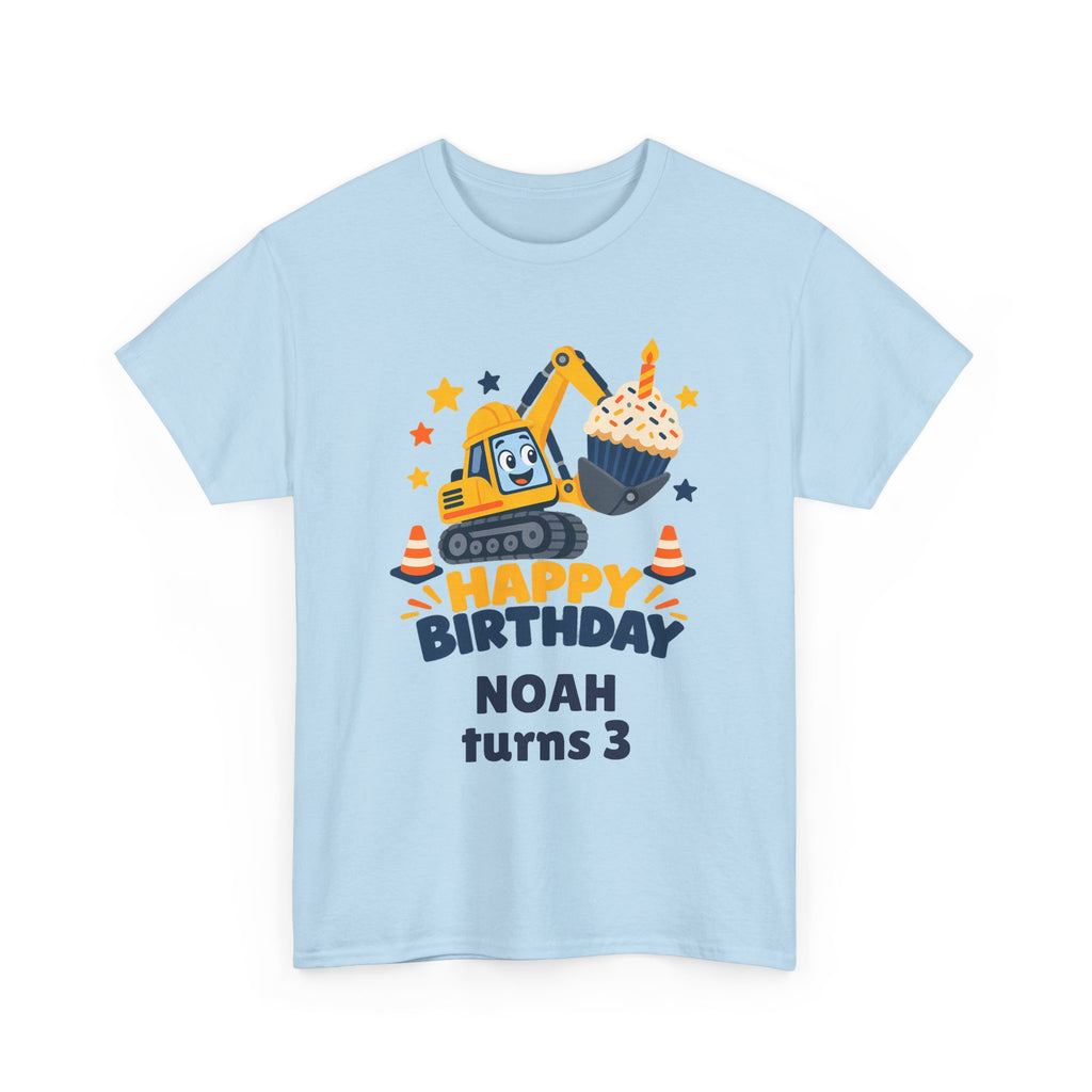 Personalized Construction Birthday Shirt – Add Name & Age