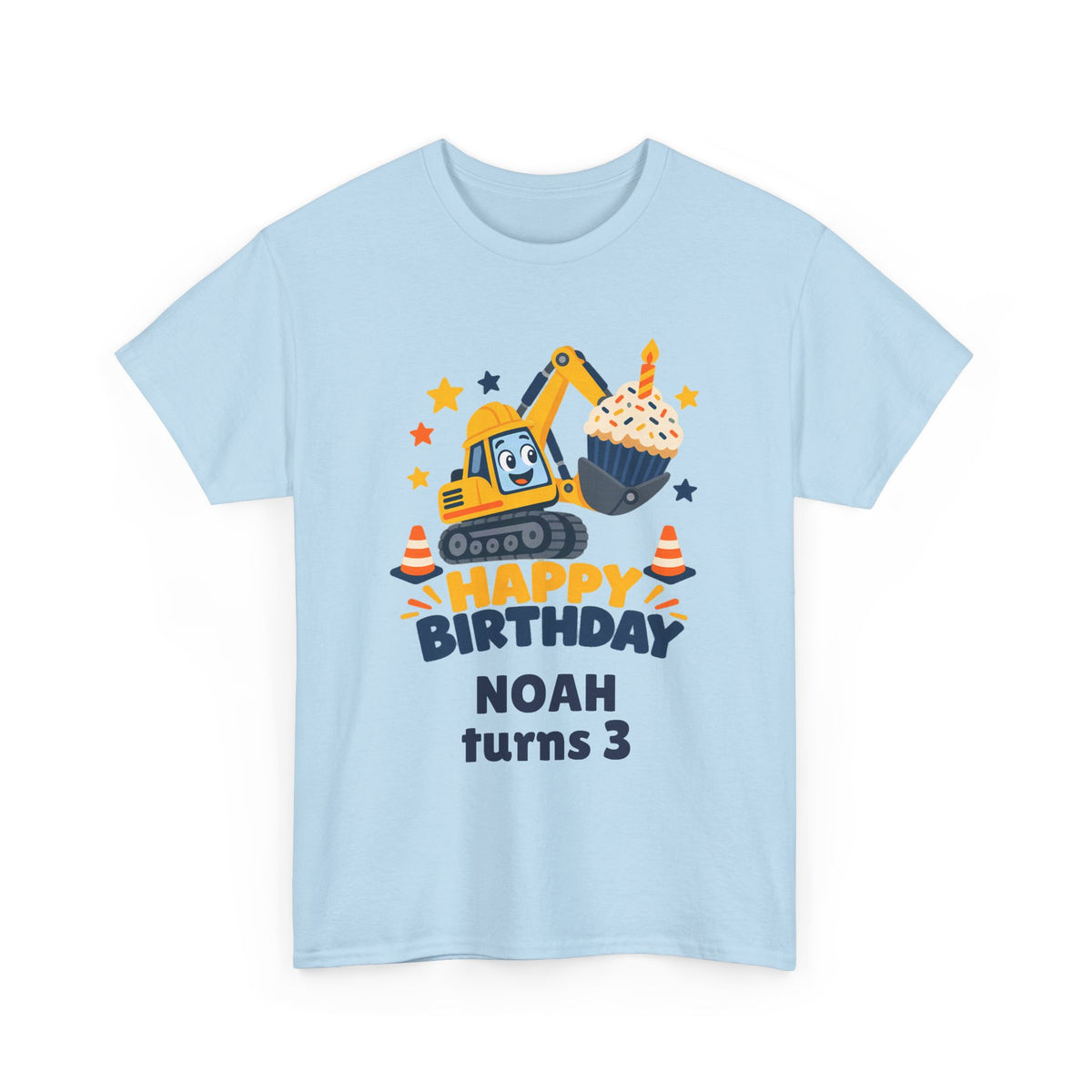 Personalized Construction Birthday Shirt – Add Name & Age