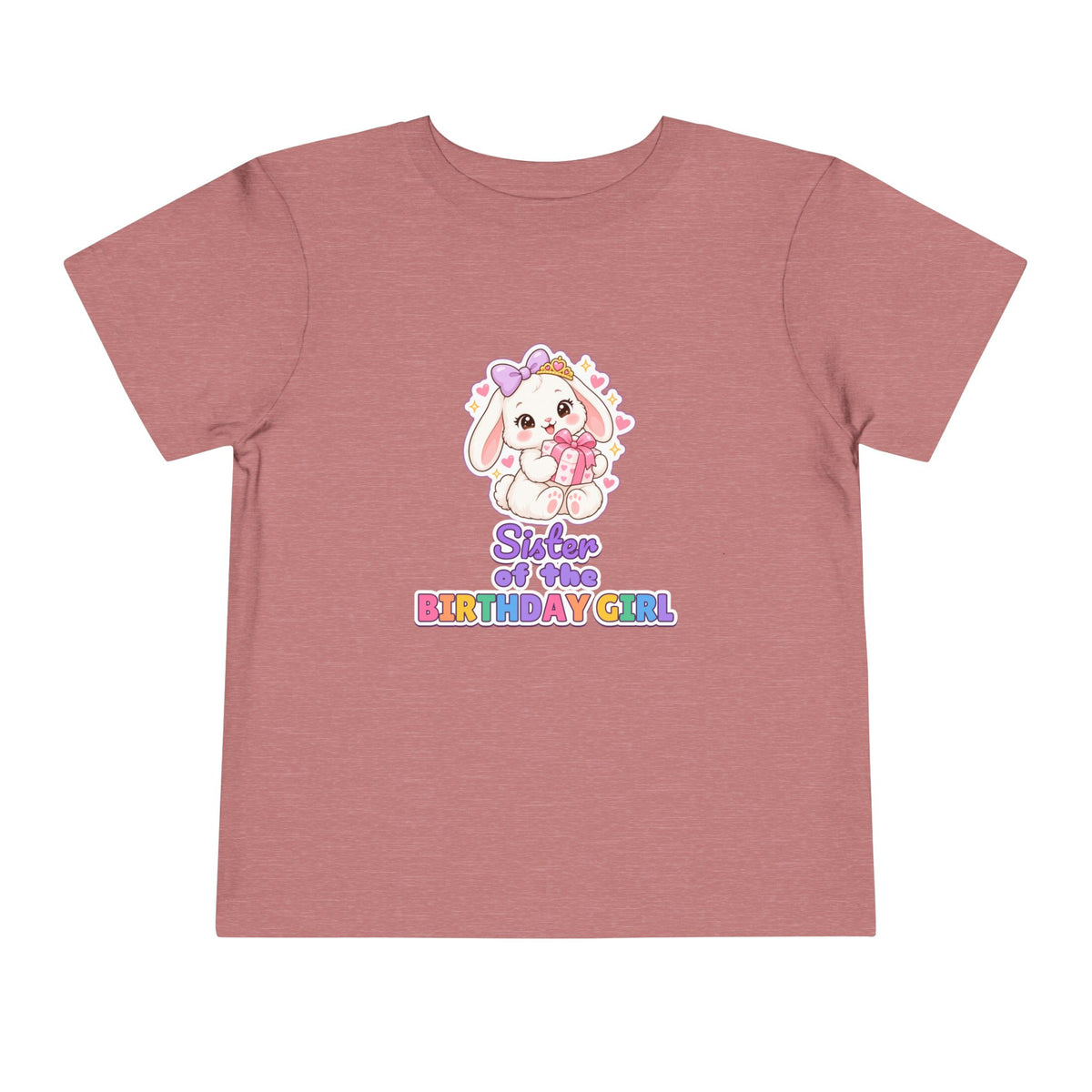 Sister of the Birthday Girl Bunny birthday shirt – toddler Gildan tee by Happywear