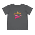 Birthday Girl Pink & Gold Crown birthday shirt – toddler Gildan tee by Happywear