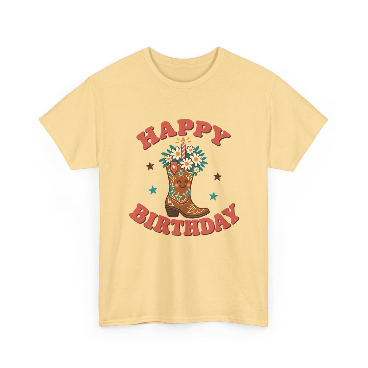 Cowgirl Boot Happy Birthday shirt – Gildan tee by Happywear