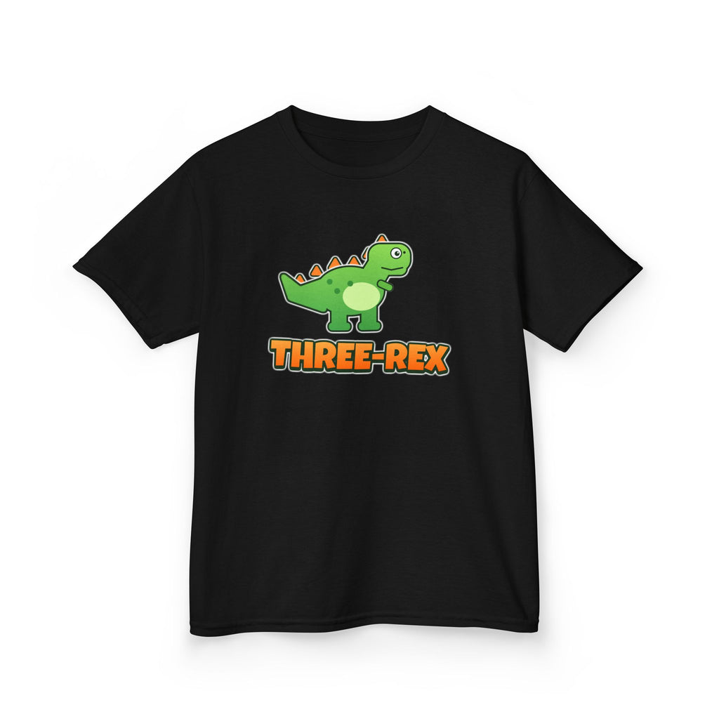 Three-Rex Dino 3rd Birthday shirt – kids Gildan tee by Happywear