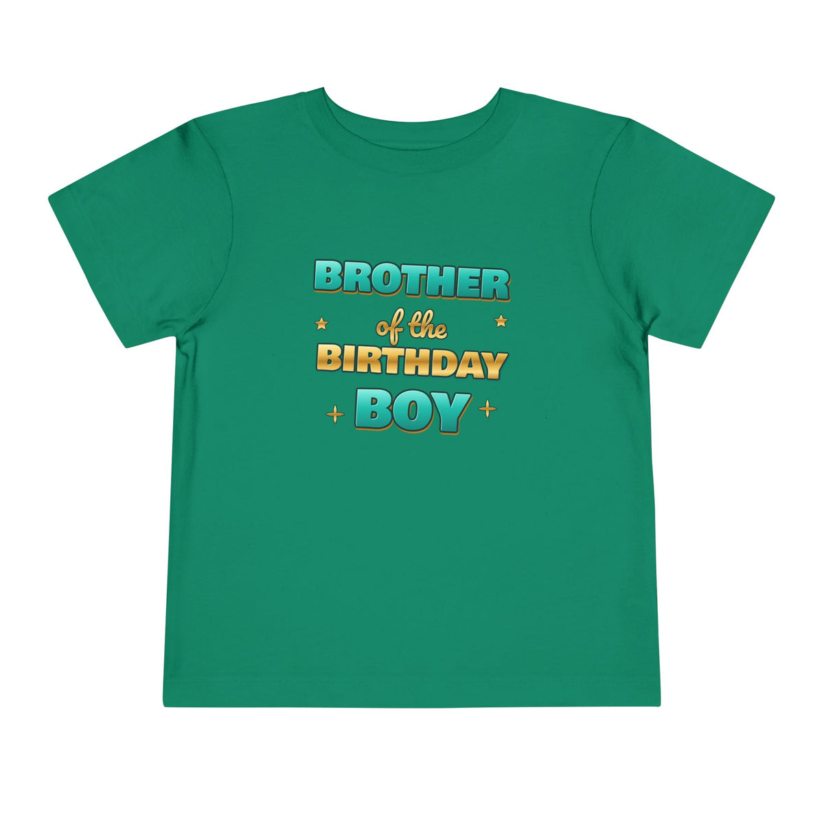 Brother of the Birthday Boy Teal & Gold birthday shirt – toddler Gildan tee by Happywear