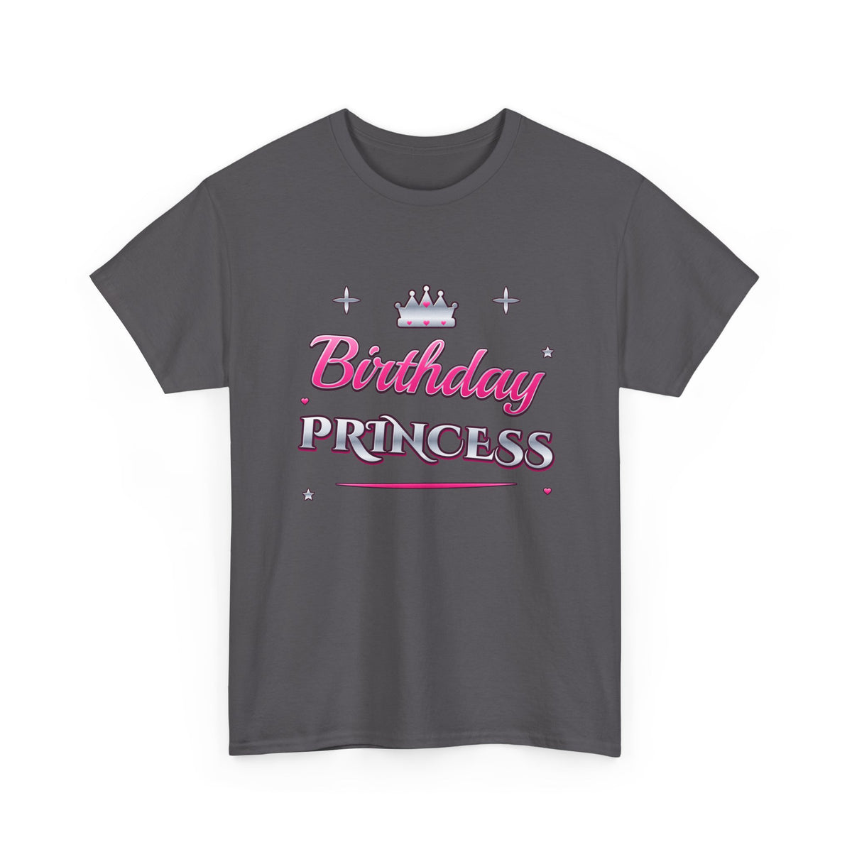 Birthday Princess Pink & Silver Tiara birthday shirt – Gildan tee by Happywear