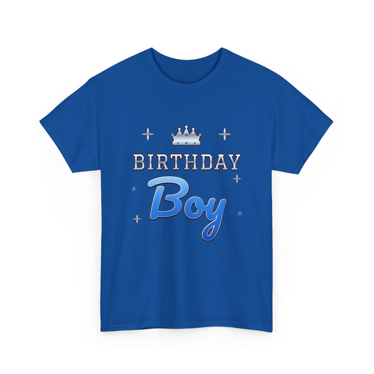 Birthday Boy Varsity Blue & Silver birthday shirt – Gildan tee by Happywear