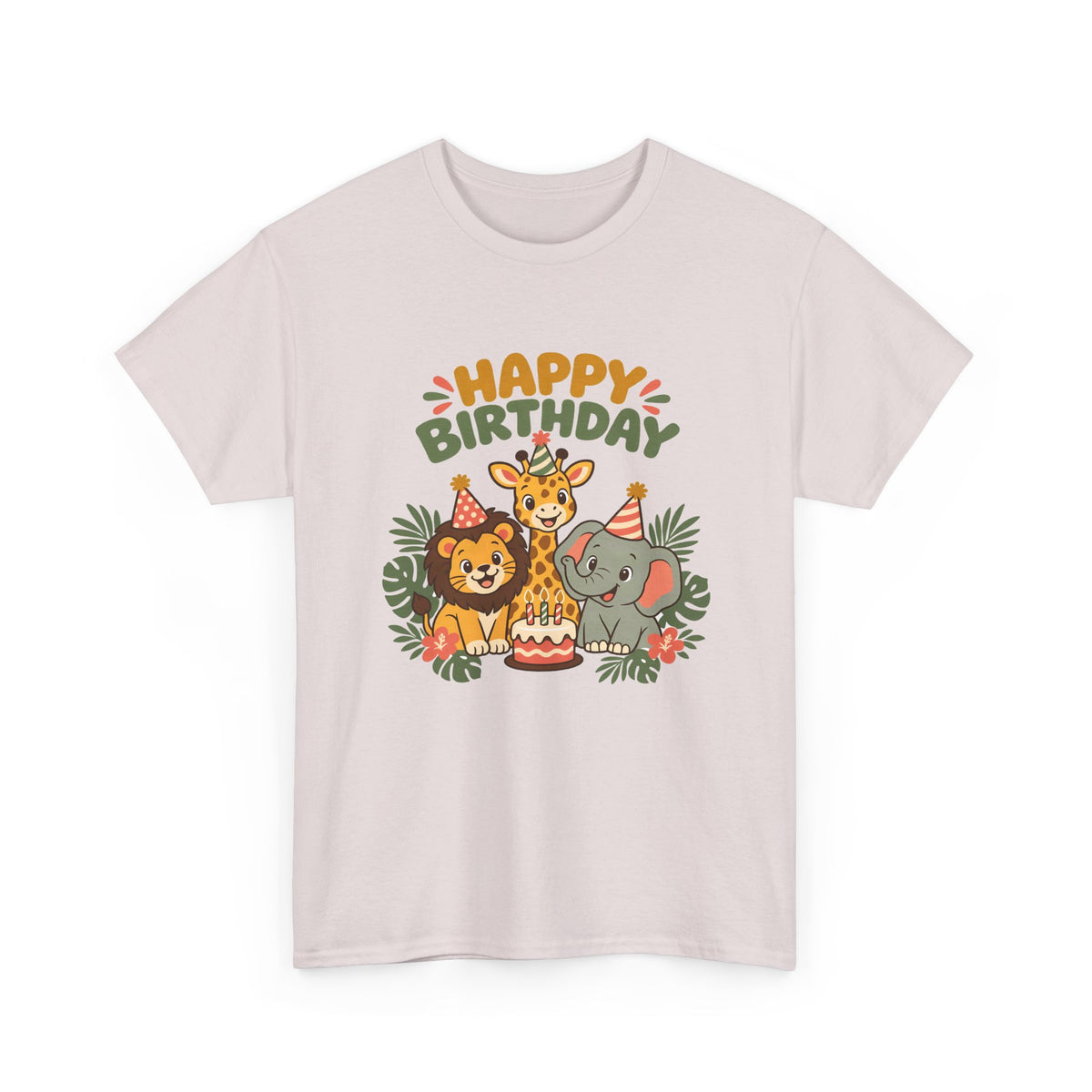 Safari Friends Happy Birthday shirt – Gildan tee by Happywear