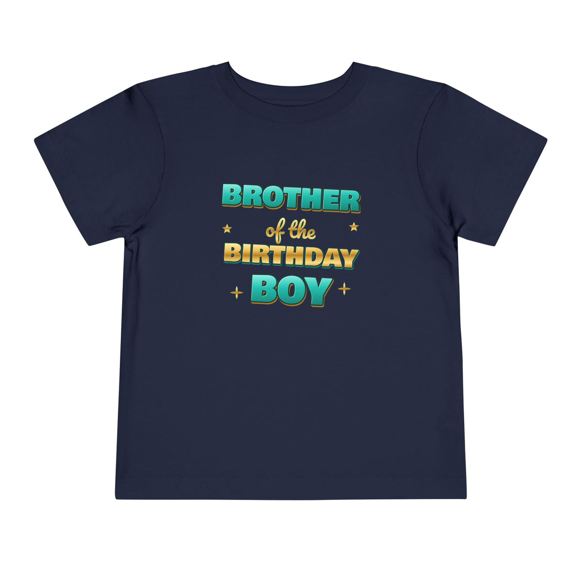 Brother of the Birthday Boy Teal & Gold birthday shirt – toddler Gildan tee by Happywear
