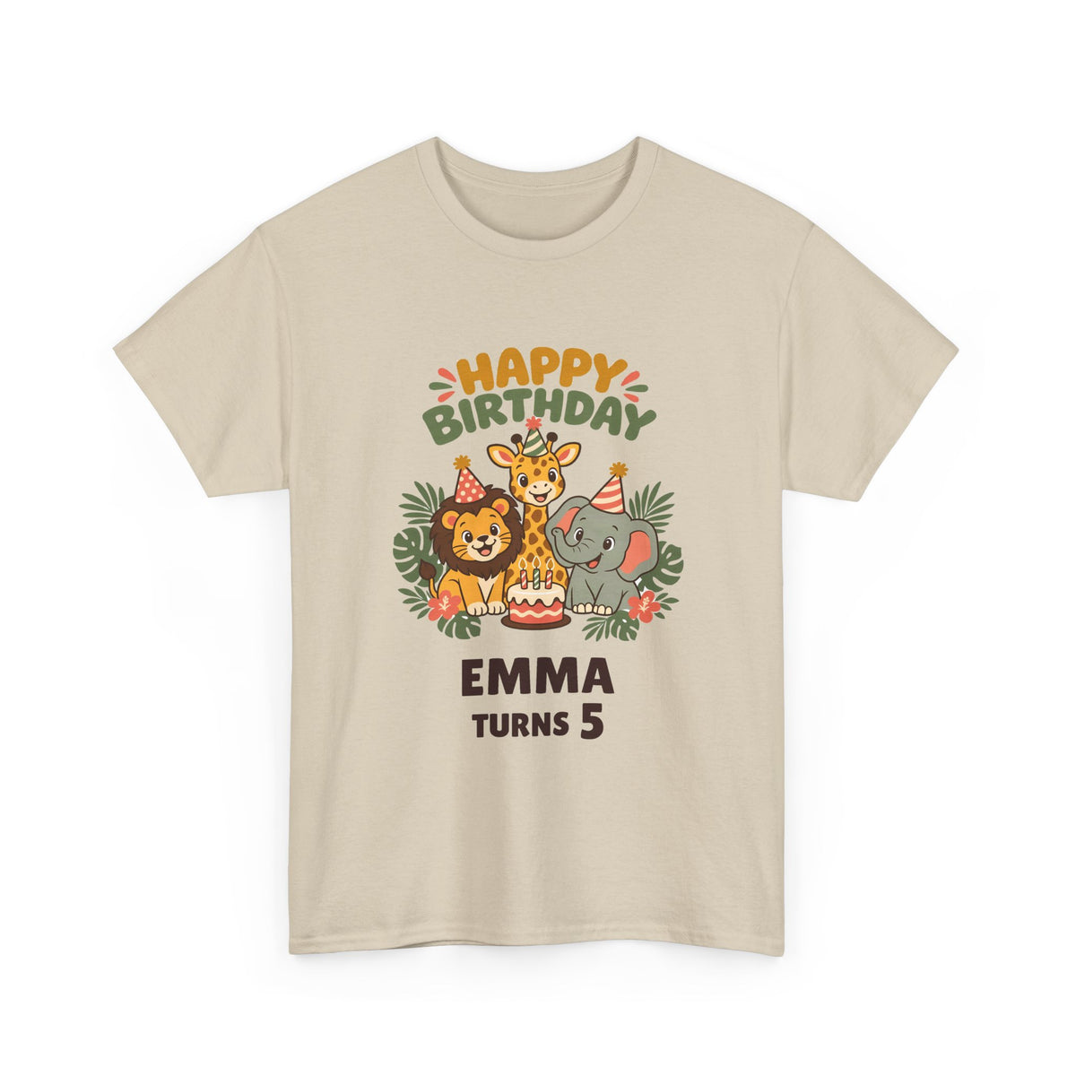 Personalized Safari Friends Birthday Shirt – Add Name & Age
