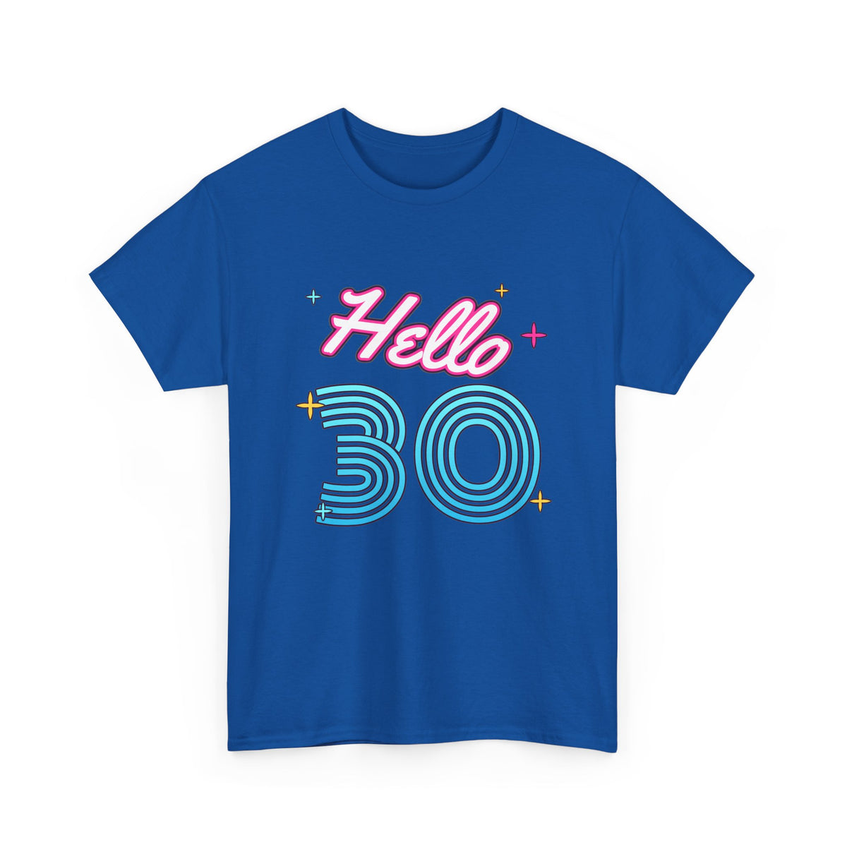 Hello 30 Neon Birthday shirt – Gildan tee by Happywear
