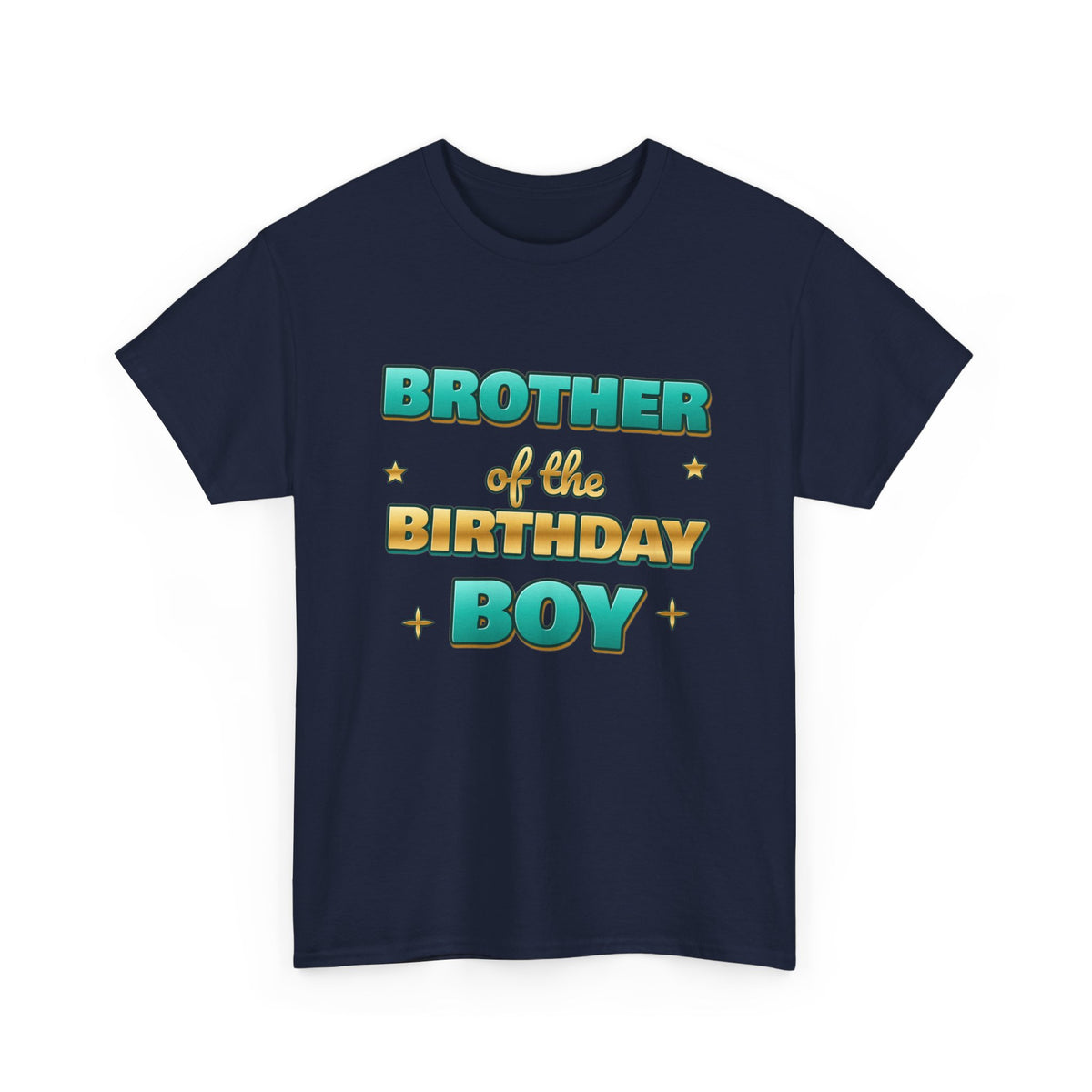 Brother of the Birthday Boy Teal & Gold birthday shirt – Gildan tee by Happywear
