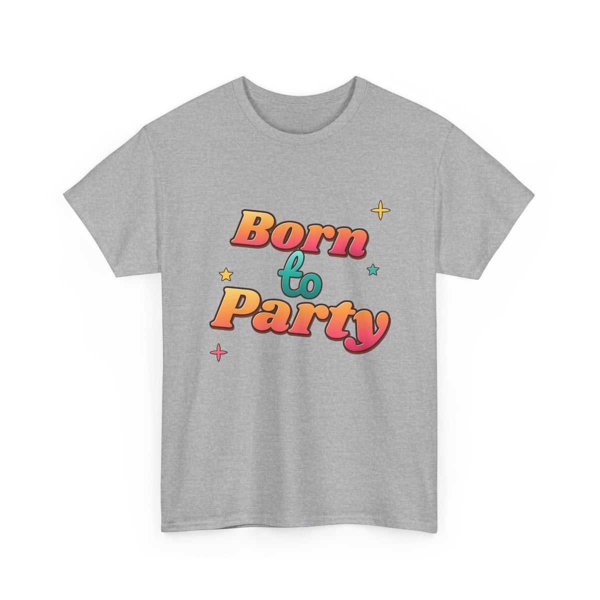 Born to Party Retro 70s Sunset birthday shirt – Gildan tee by Happywear