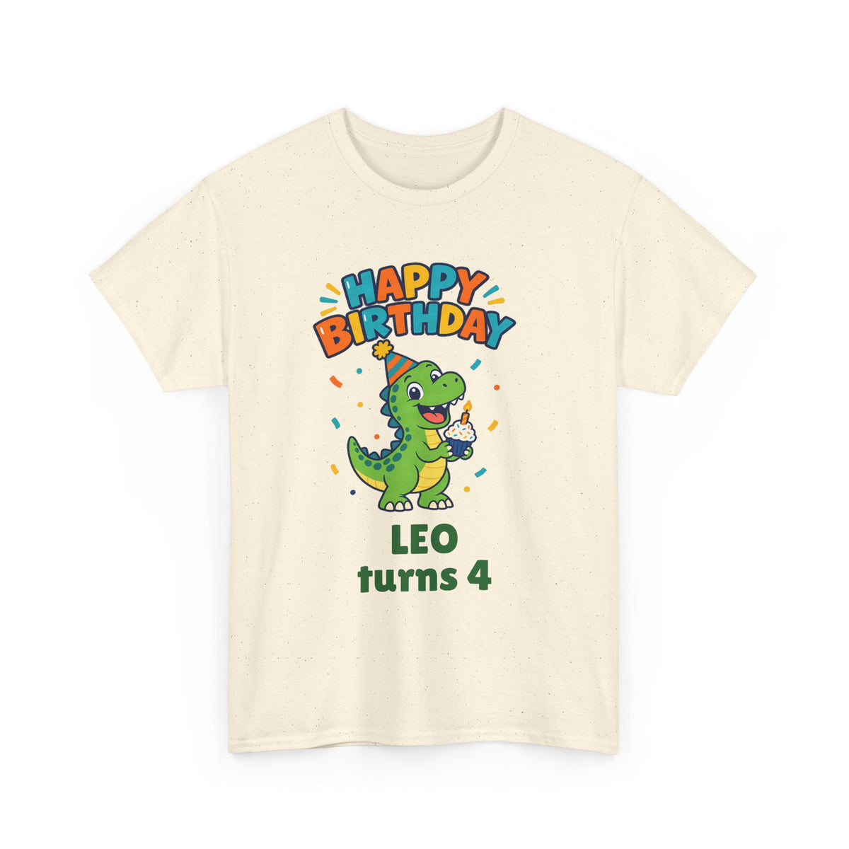 Personalized Dinosaur Birthday Shirt – Add Name & Age