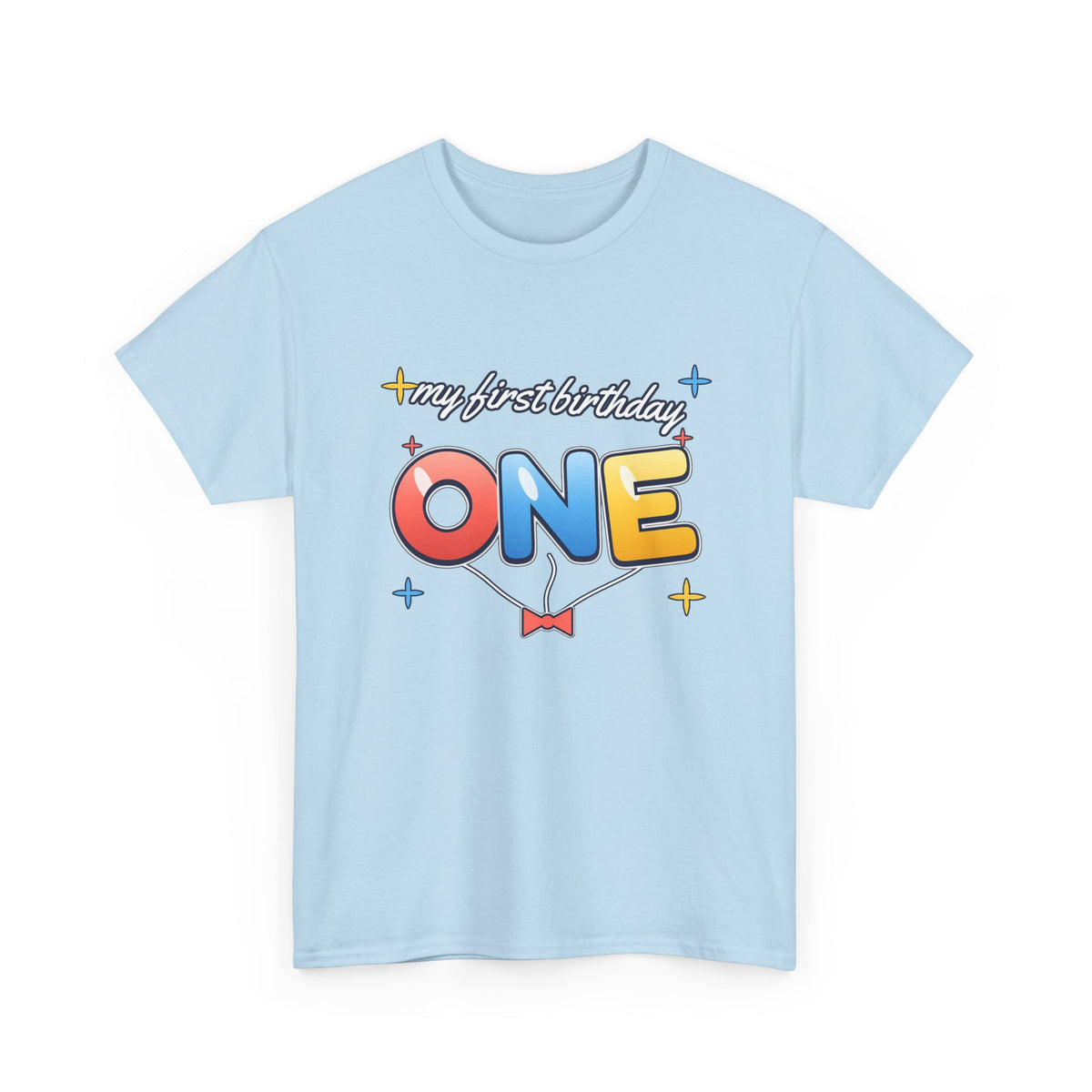 ONE First Birthday Balloon birthday shirt – Gildan tee by Happywear