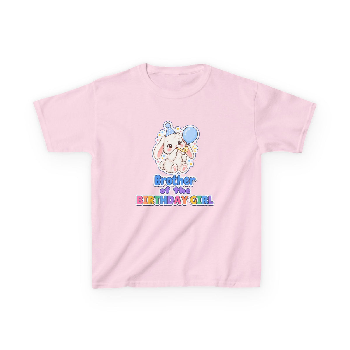 Brother of the Birthday Girl Bunny birthday shirt – kids Gildan tee by Happywear