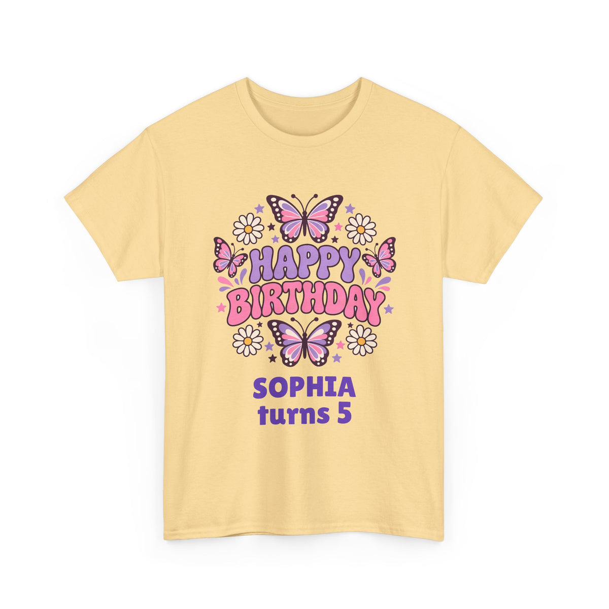 Personalized Butterfly Birthday Shirt – Add Name & Age