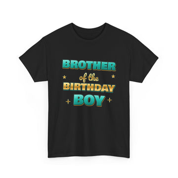 Brother of the Birthday Boy Teal & Gold Tee