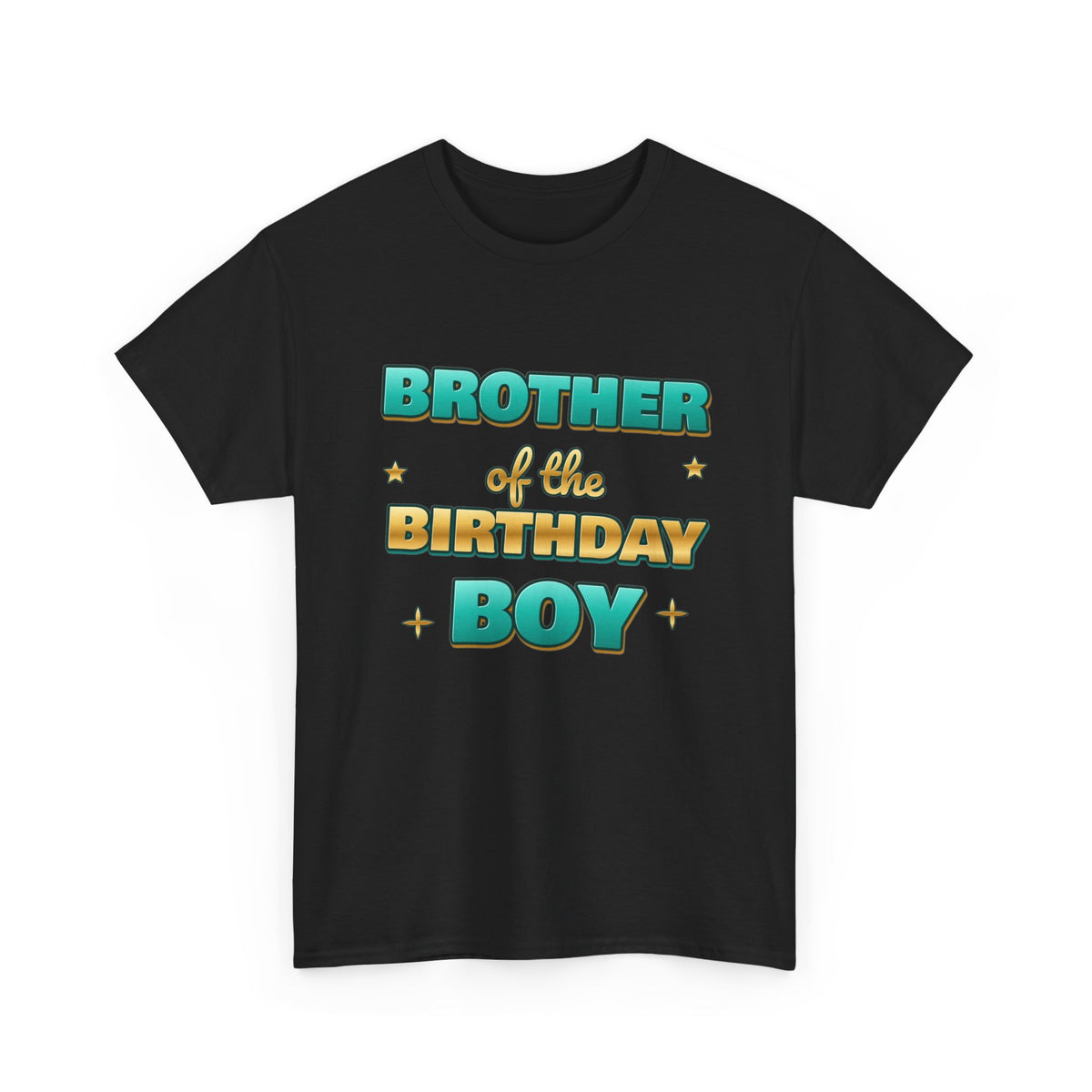 Brother of the Birthday Boy Teal & Gold birthday shirt – Gildan tee by Happywear