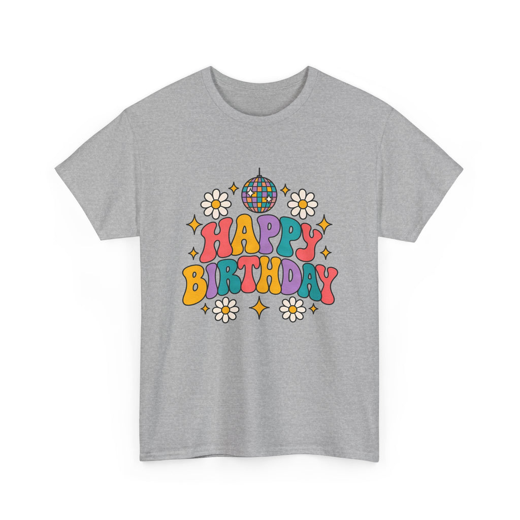 Groovy Disco Happy Birthday shirt – Gildan tee by Happywear