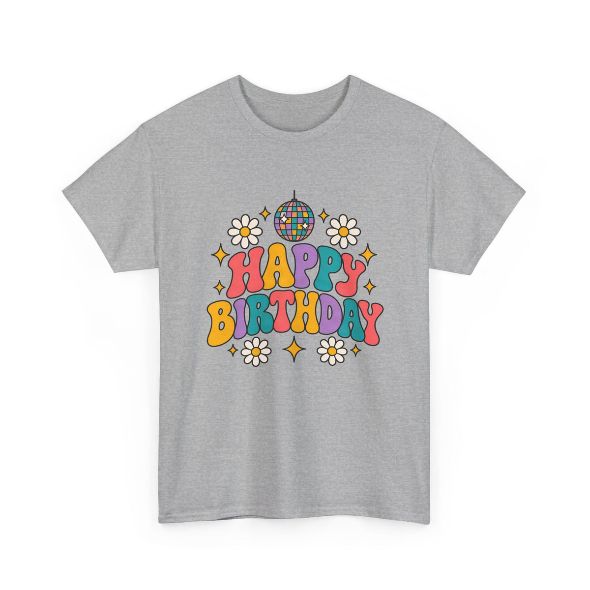 Groovy Disco Happy Birthday shirt – Gildan tee by Happywear