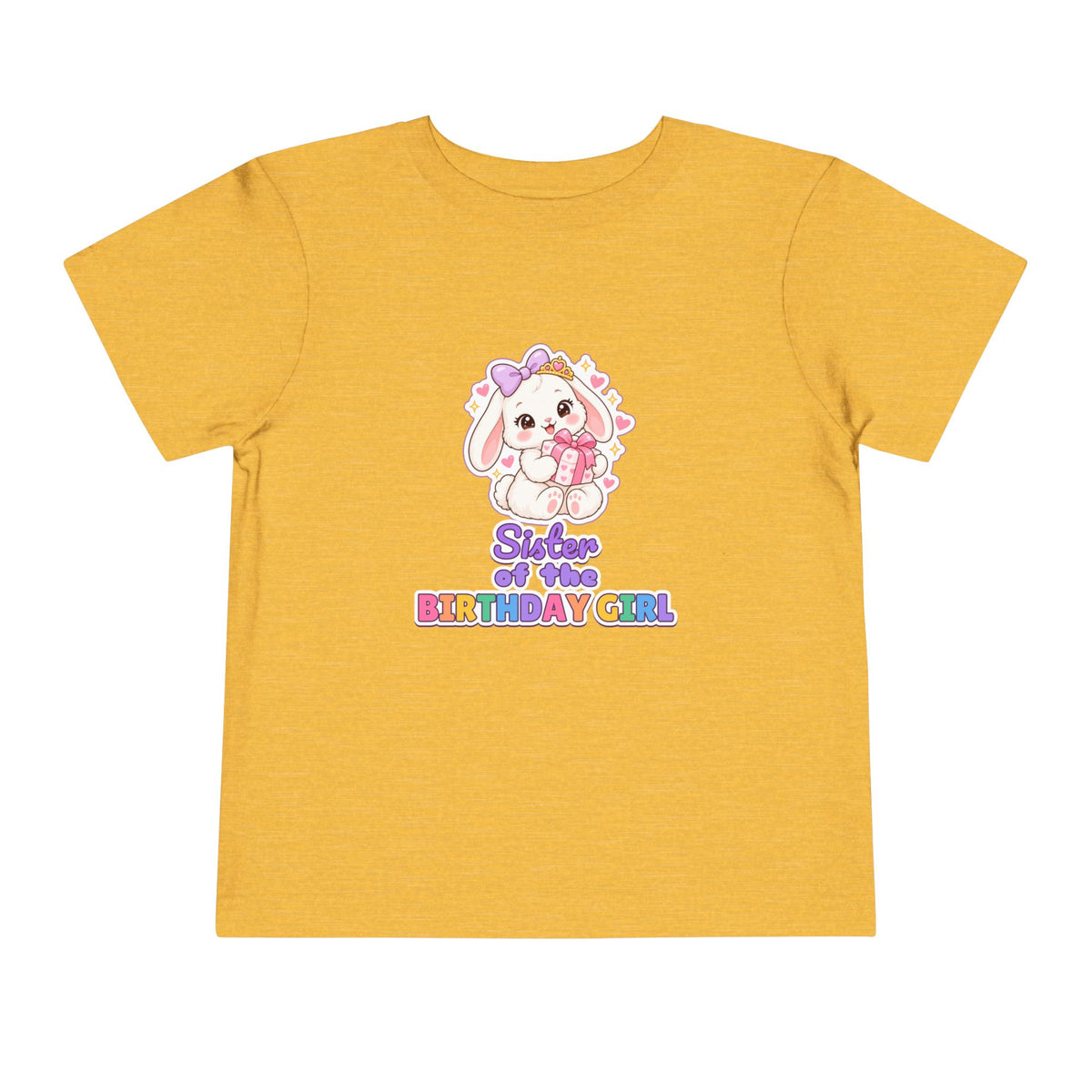 Sister of the Birthday Girl Bunny birthday shirt – toddler Gildan tee by Happywear