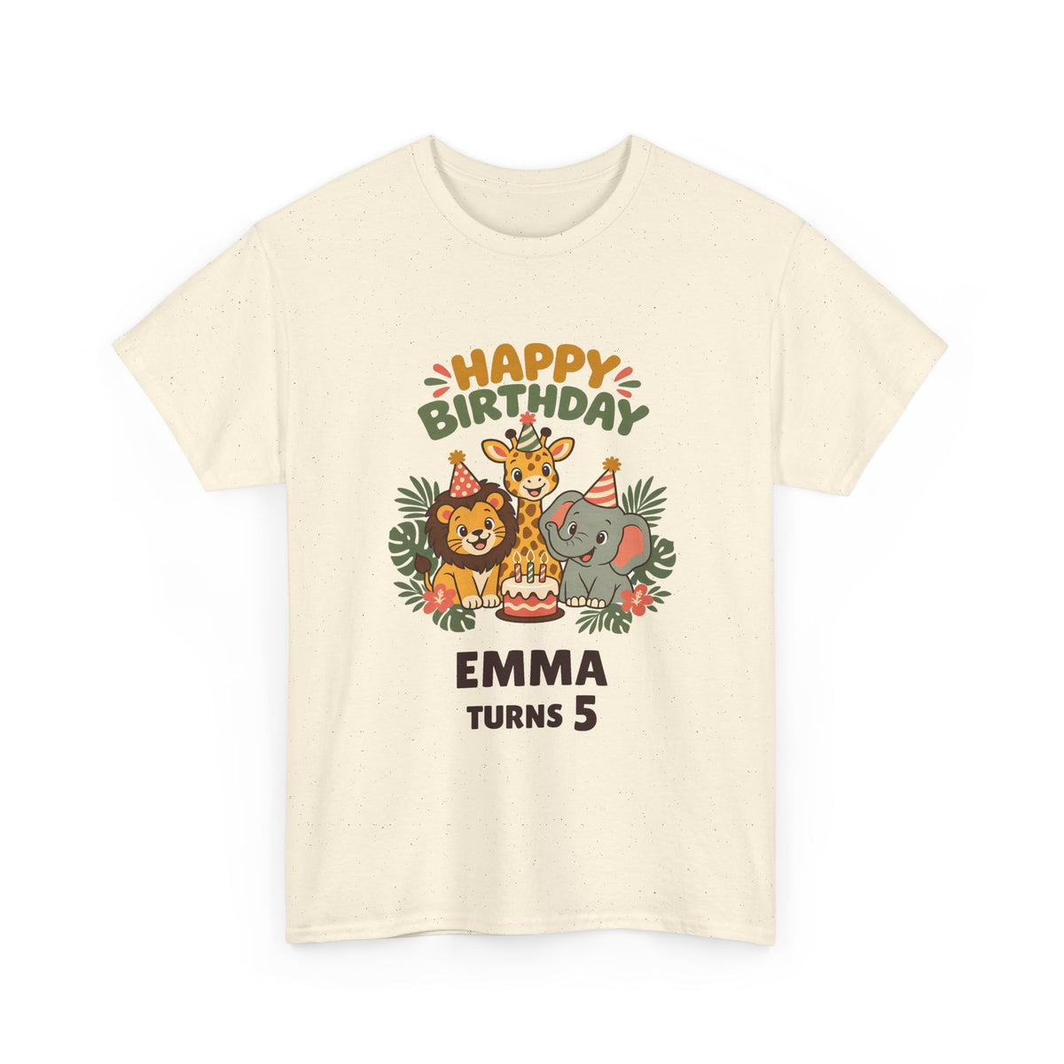Personalized Safari Friends Birthday Shirt – Add Name & Age