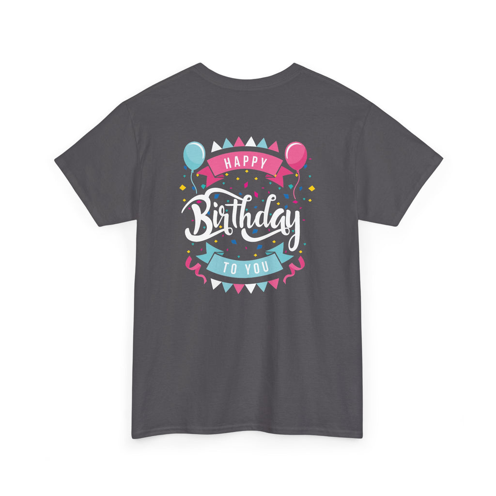 Happy Birthday Balloons & Bunting birthday shirt – Gildan tee by Happywear