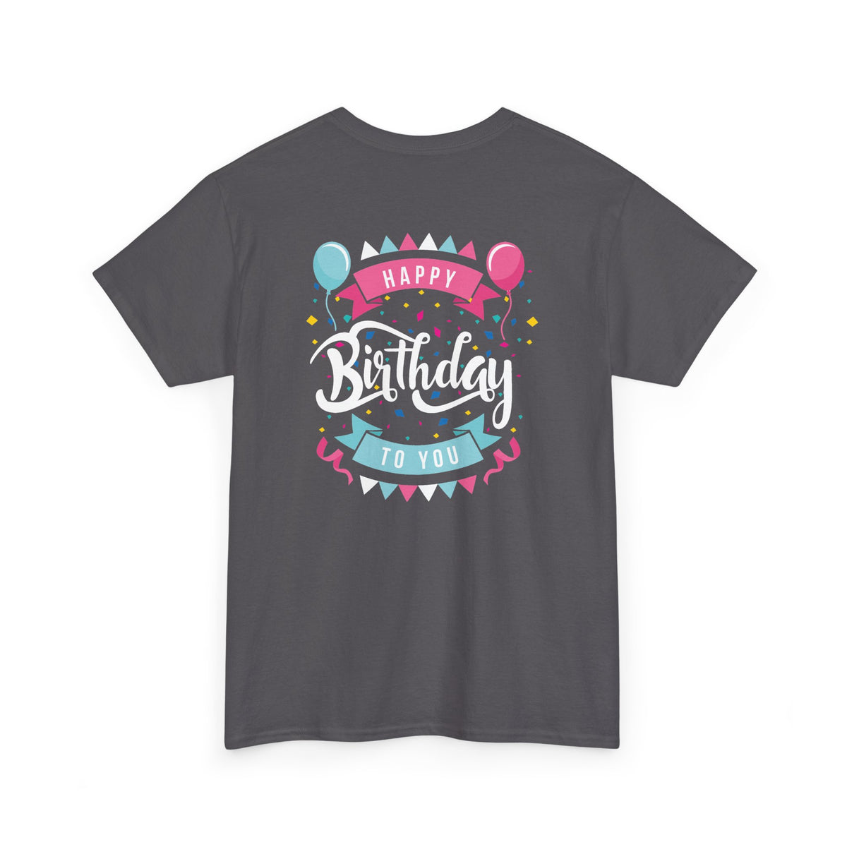 Happy Birthday Balloons & Bunting birthday shirt – Gildan tee by Happywear