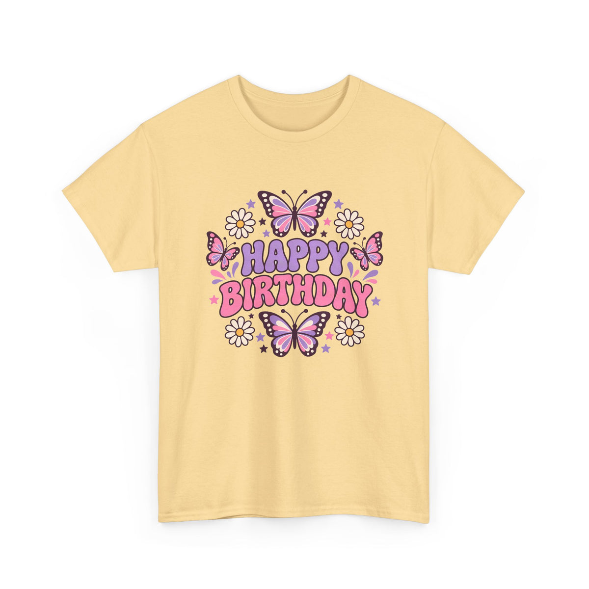 Butterfly Garden Happy Birthday shirt – Gildan tee by Happywear
