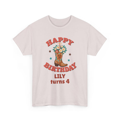Personalized Cowgirl Birthday Shirt – Add Name & Age