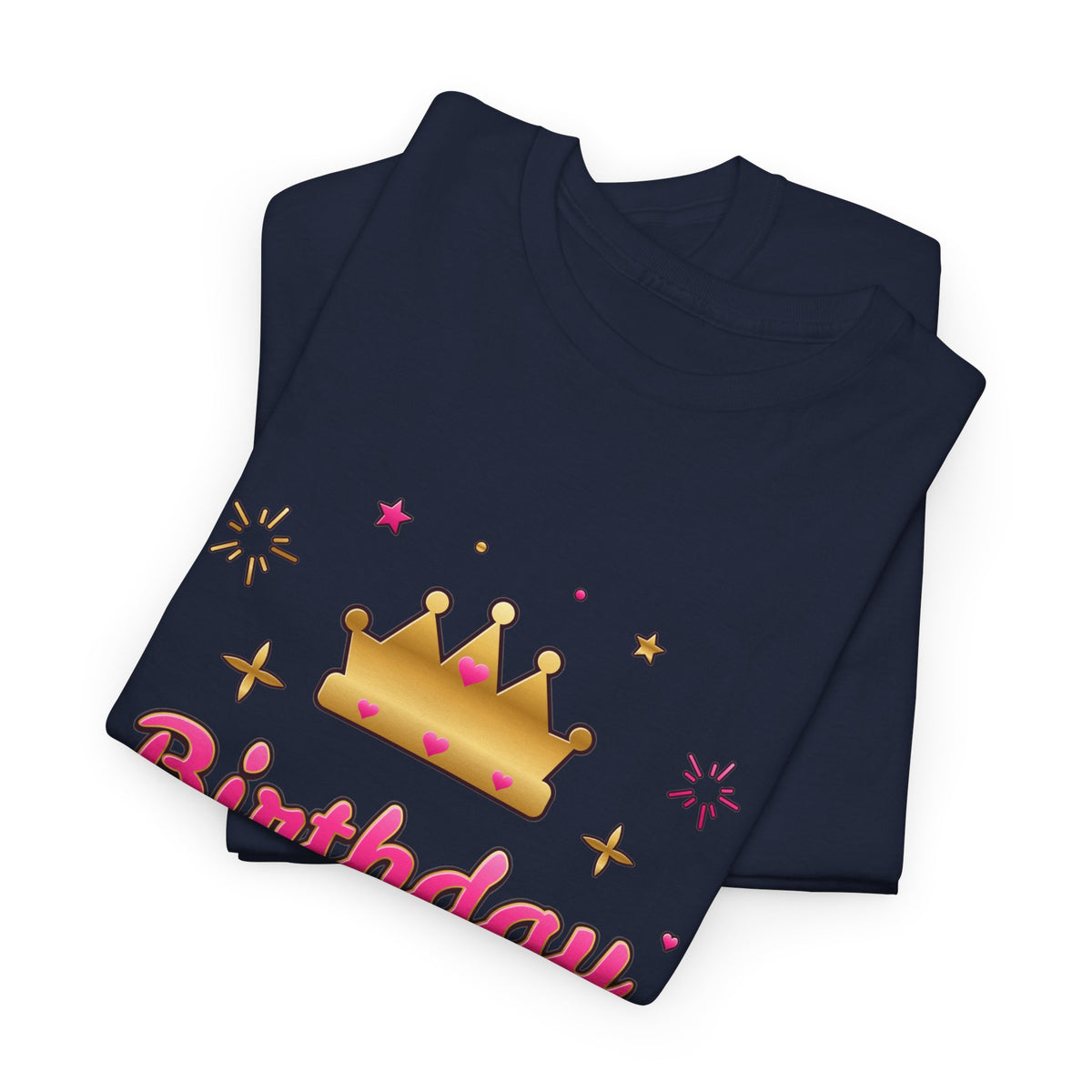 Birthday Queen Pink & Gold Crown Tee
