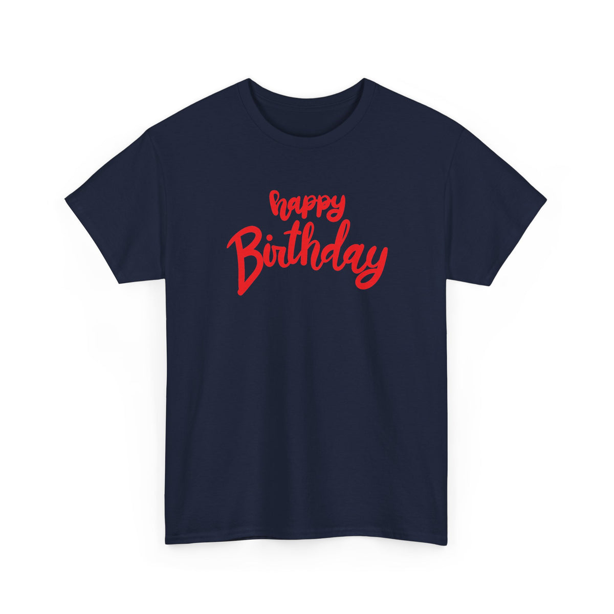 Happy Birthday Script & Cake birthday shirt – Gildan tee by Happywear