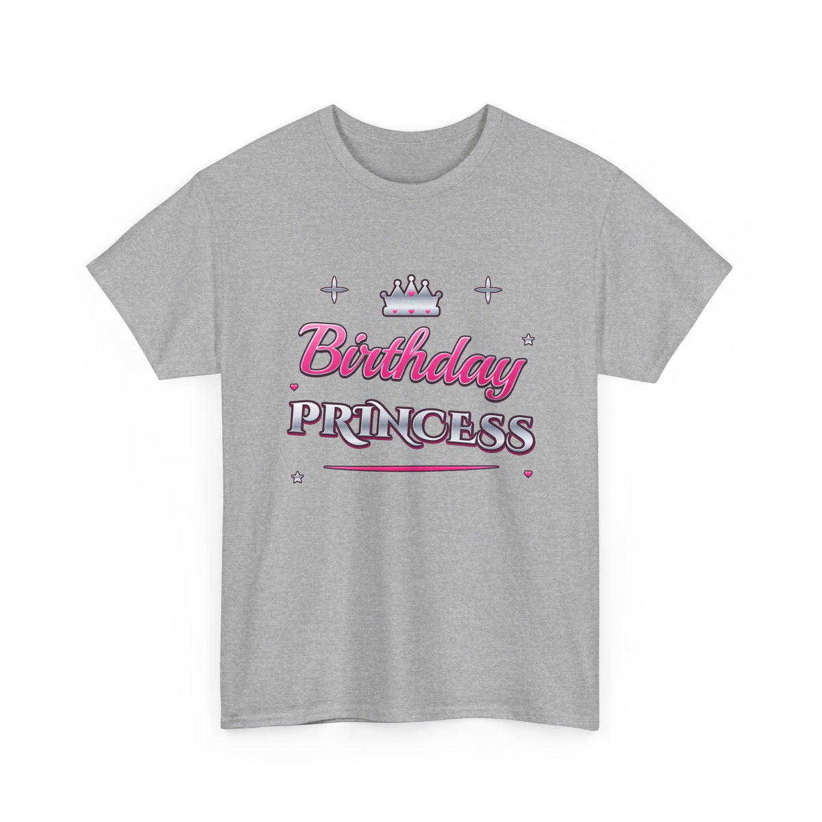 Birthday Princess Pink & Silver Tiara birthday shirt – Gildan tee by Happywear