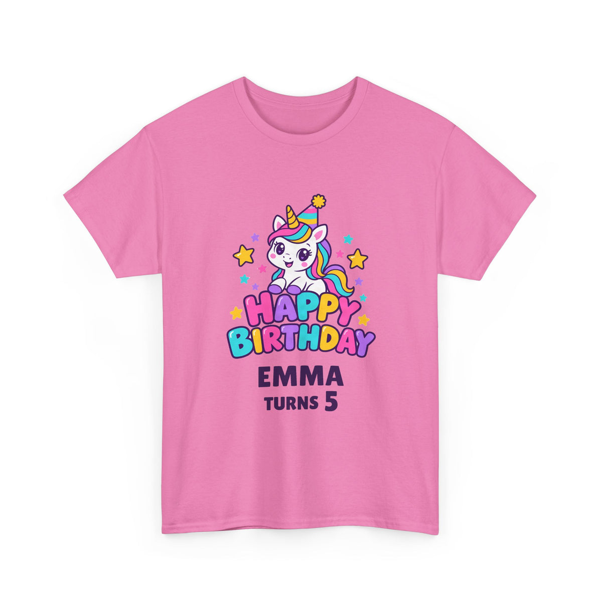 Personalized Rainbow Unicorn Birthday Shirt – Add Name & Age