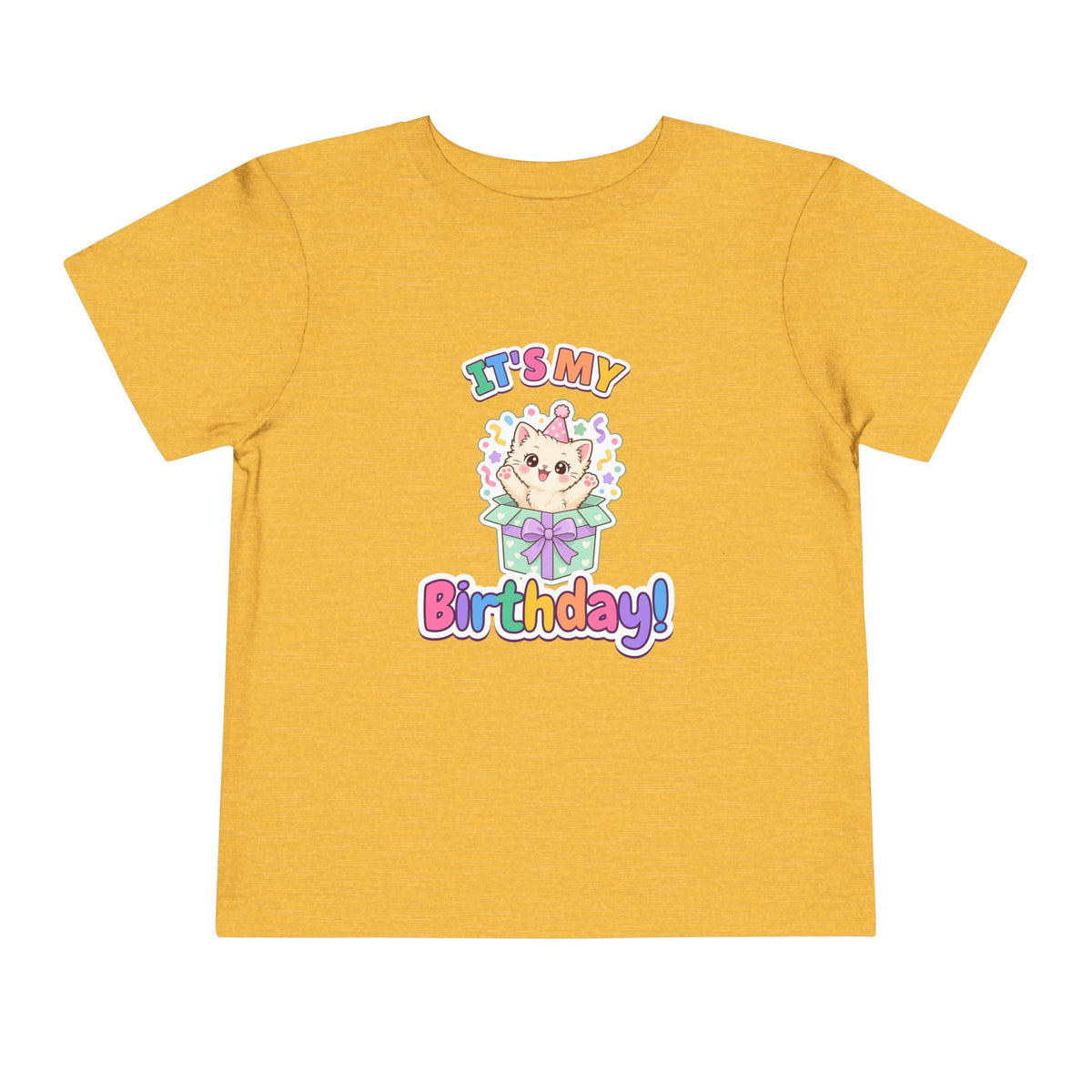 It's My Birthday Kitten birthday shirt – toddler Gildan tee by Happywear