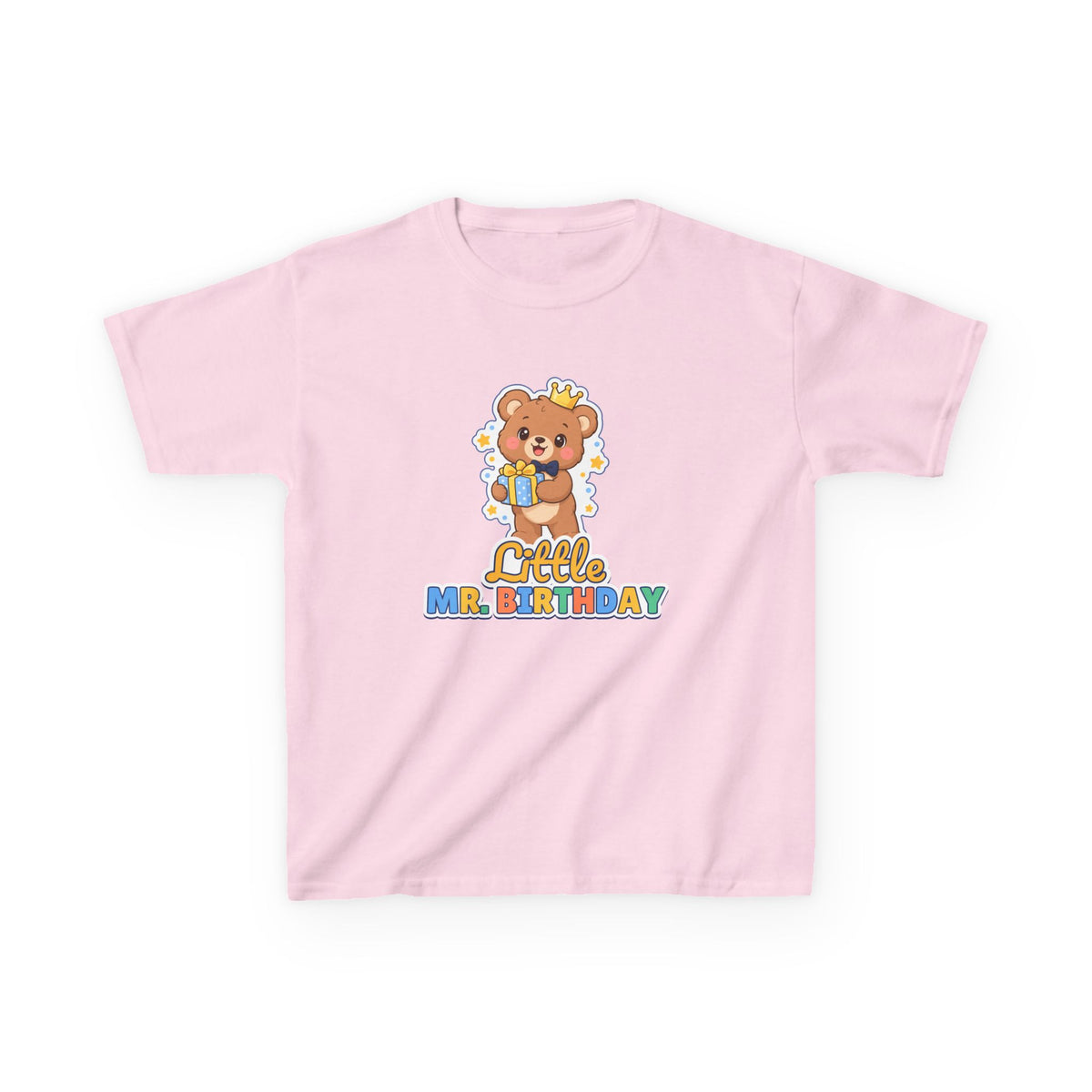 Little Mr. Birthday Teddy Bear birthday shirt – kids Gildan tee by Happywear