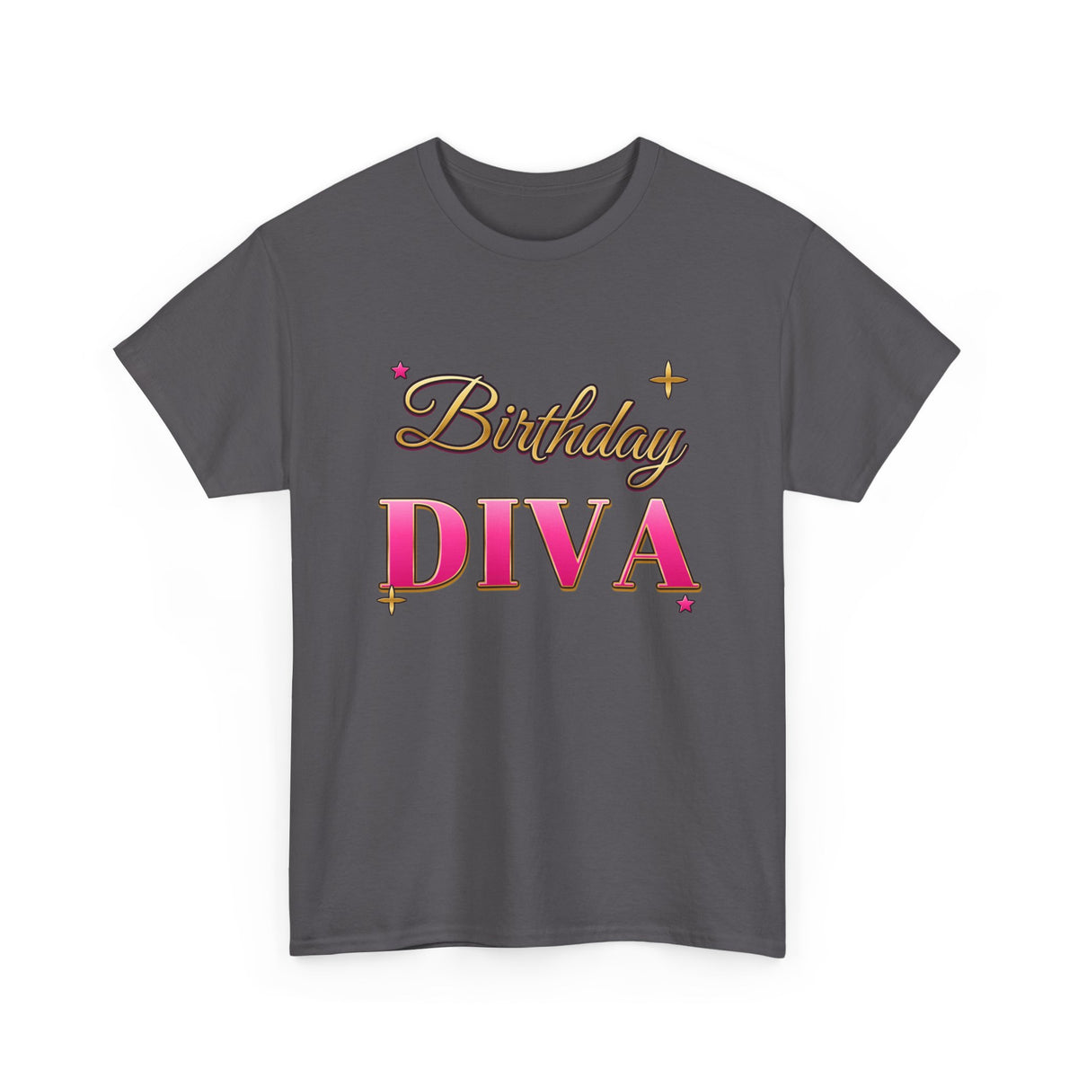 Birthday Diva Pink & Gold birthday shirt – Gildan tee by Happywear