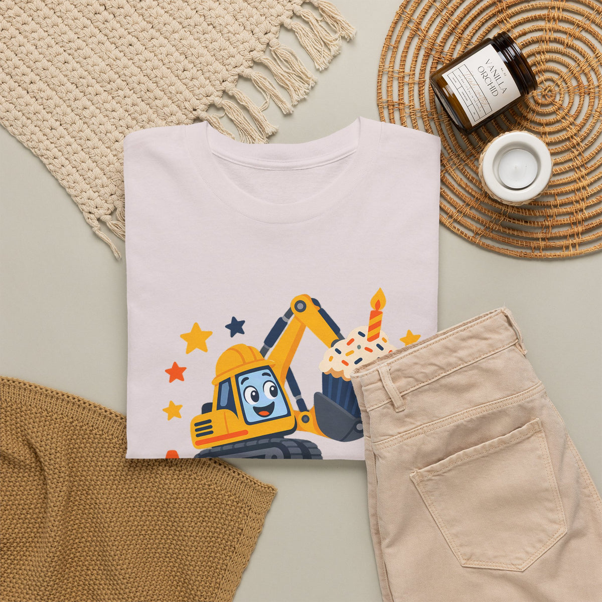 Personalized Construction Birthday Shirt – Add Name & Age