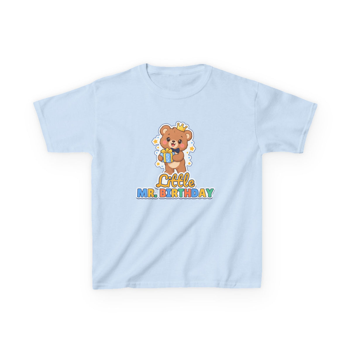 Little Mr. Birthday Teddy Bear birthday shirt – kids Gildan tee by Happywear