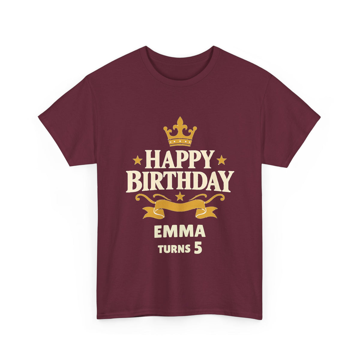Personalized Royal Crown birthday shirt with custom name and age – Happywear