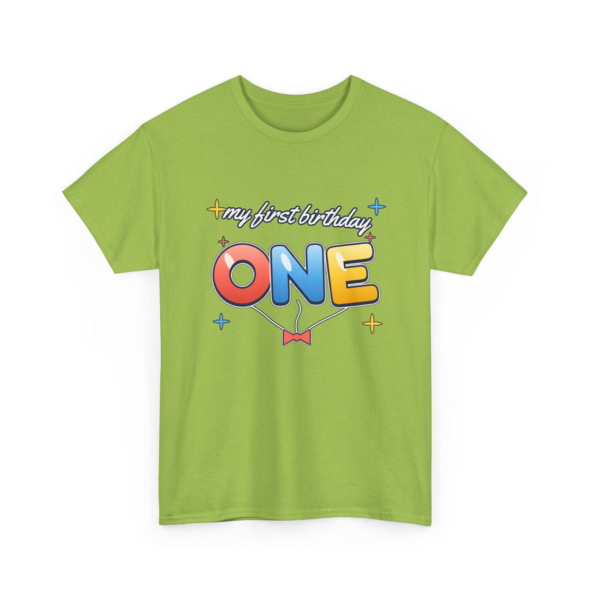 ONE First Birthday Balloon birthday shirt – Gildan tee by Happywear