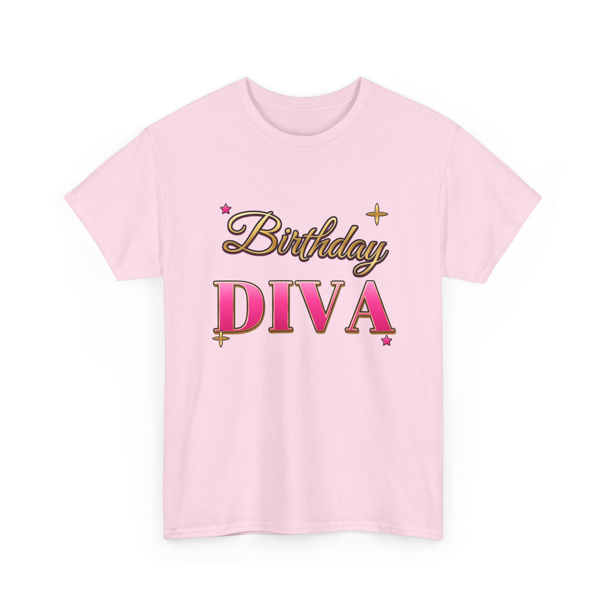 Birthday Diva Pink & Gold birthday shirt – Gildan tee by Happywear