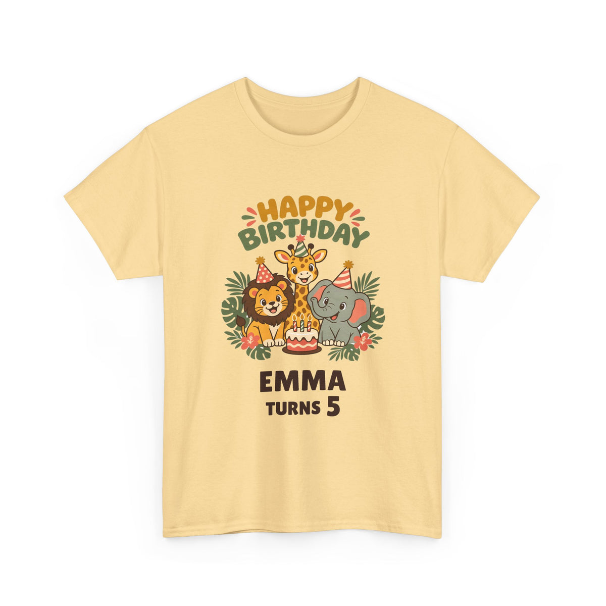 Personalized Safari Friends Birthday Shirt – Add Name & Age