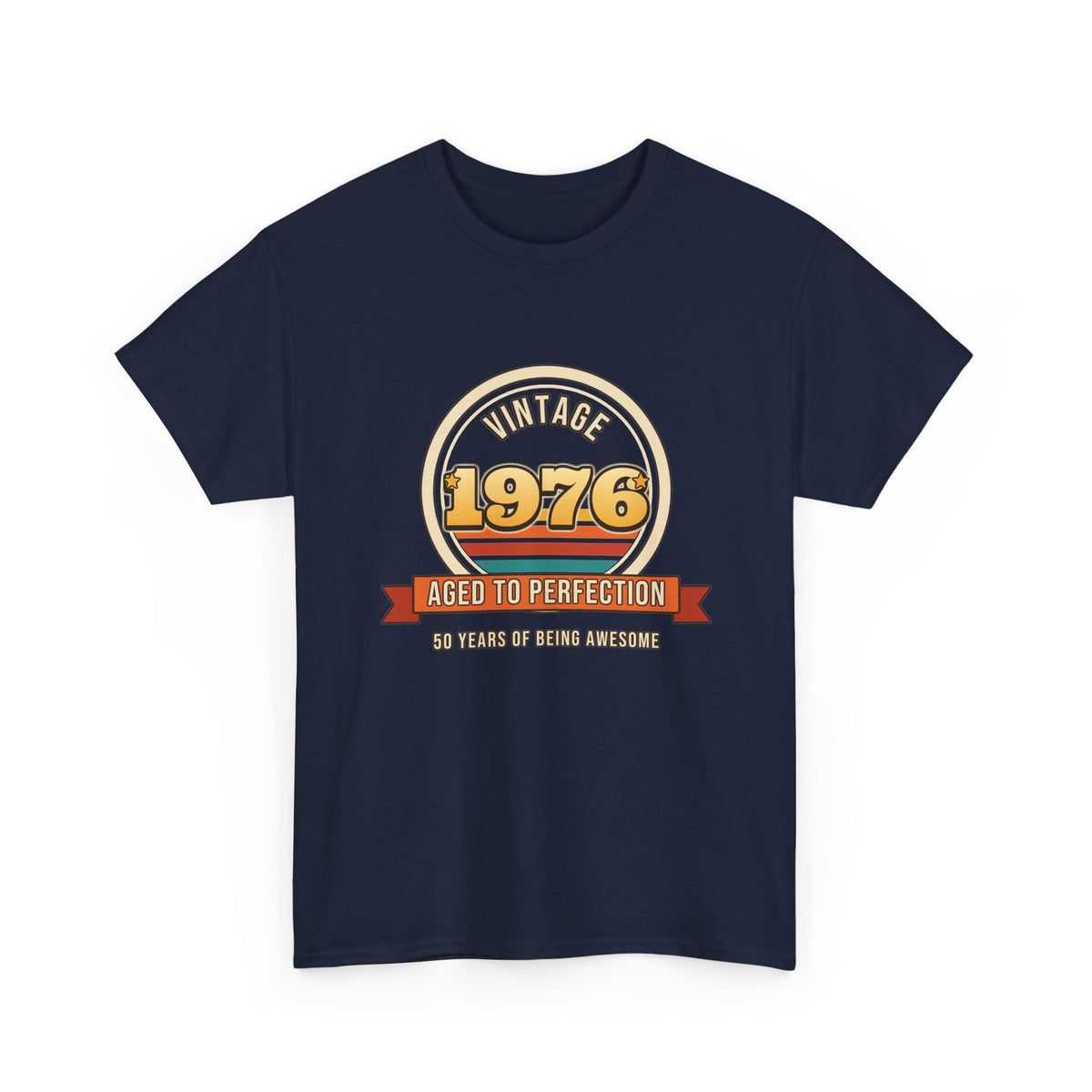 Vintage 1976 Aged to Perfection 50th Birthday shirt – Gildan tee by Happywear