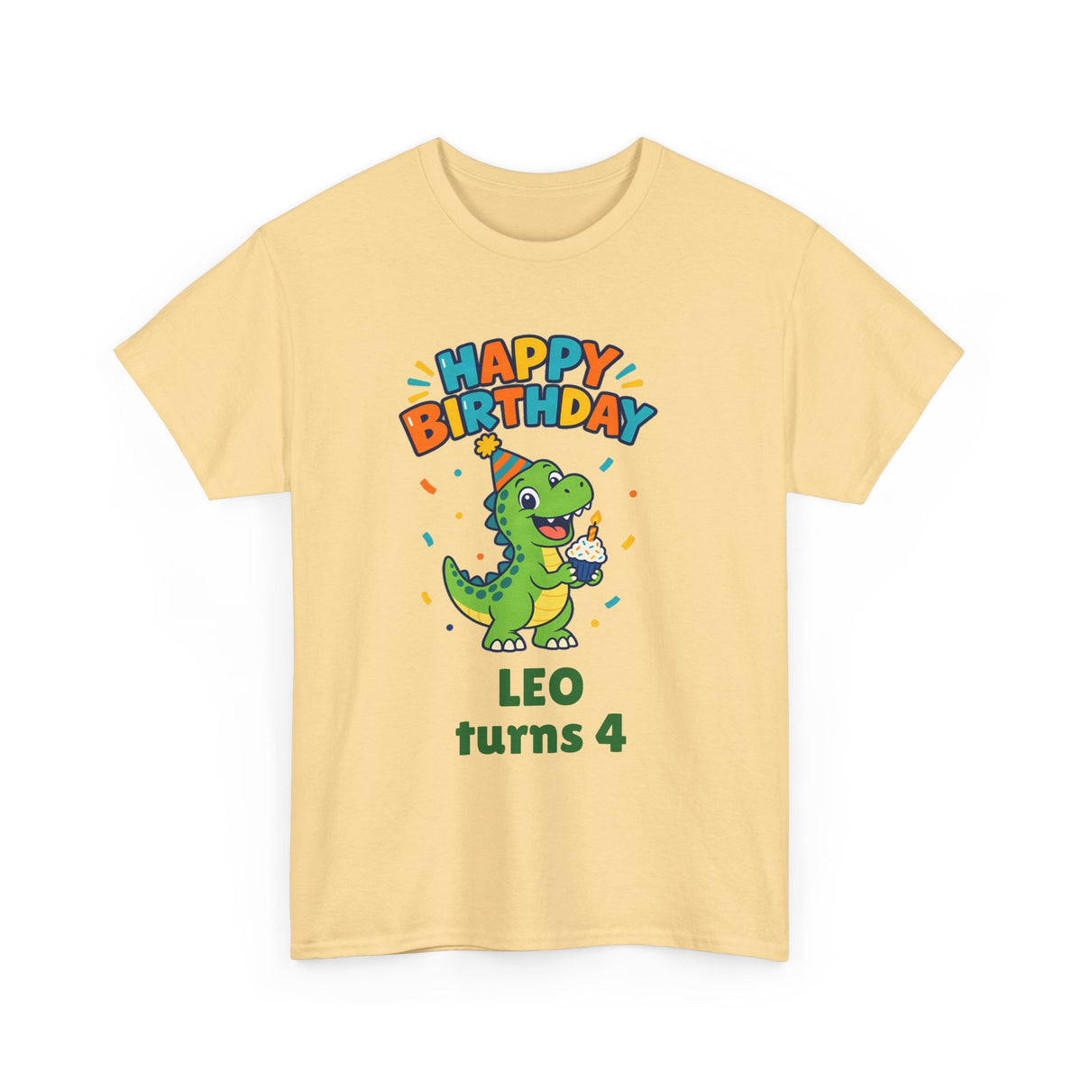 Personalized Dinosaur Birthday Shirt – Add Name & Age