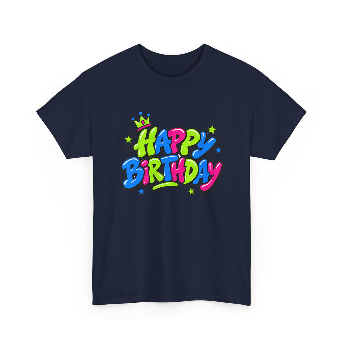 Neon Graffiti Happy Birthday shirt – Gildan tee by Happywear